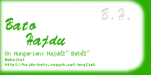 bato hajdu business card